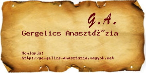 Gergelics Anasztázia névjegykártya